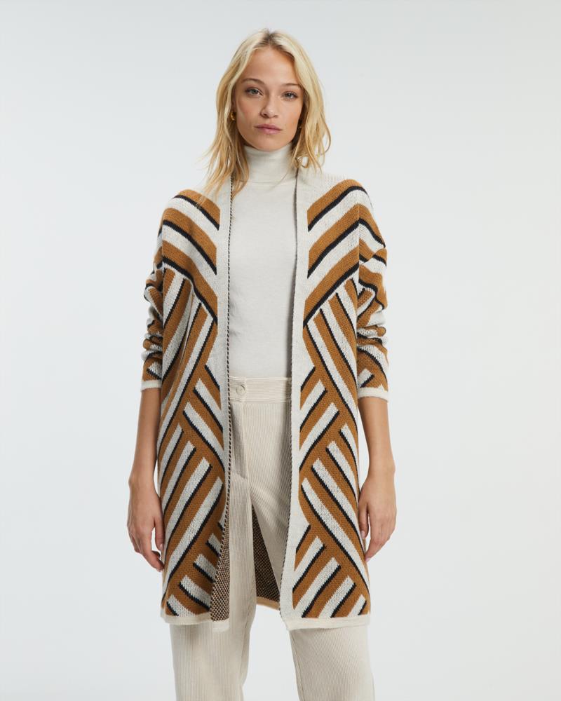 Chaqueta punto geométrica 