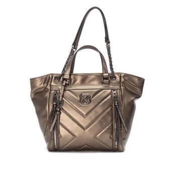 Bolso Shopper cremalleras bronce Xti