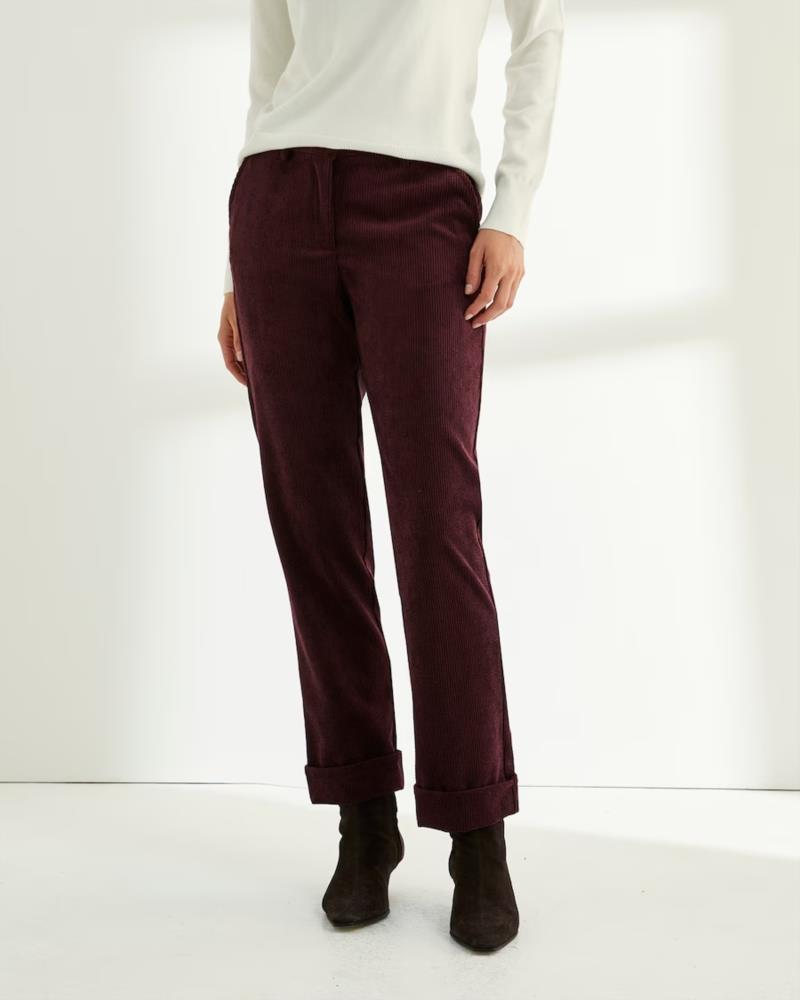 Pantalón pana recto granate Paz Torras2