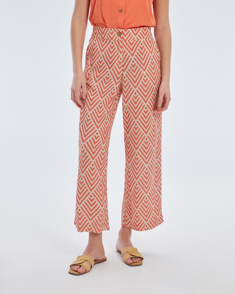 Pantalón estampado geométrico 