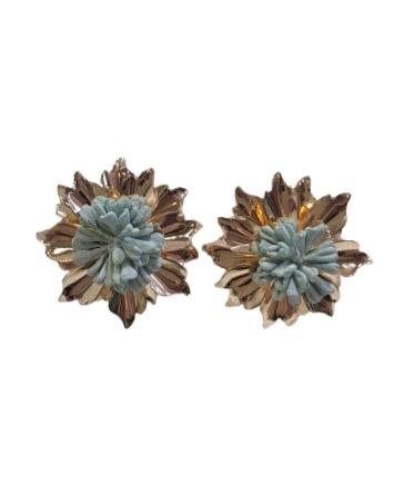 Pendientes Dalia turquesa 