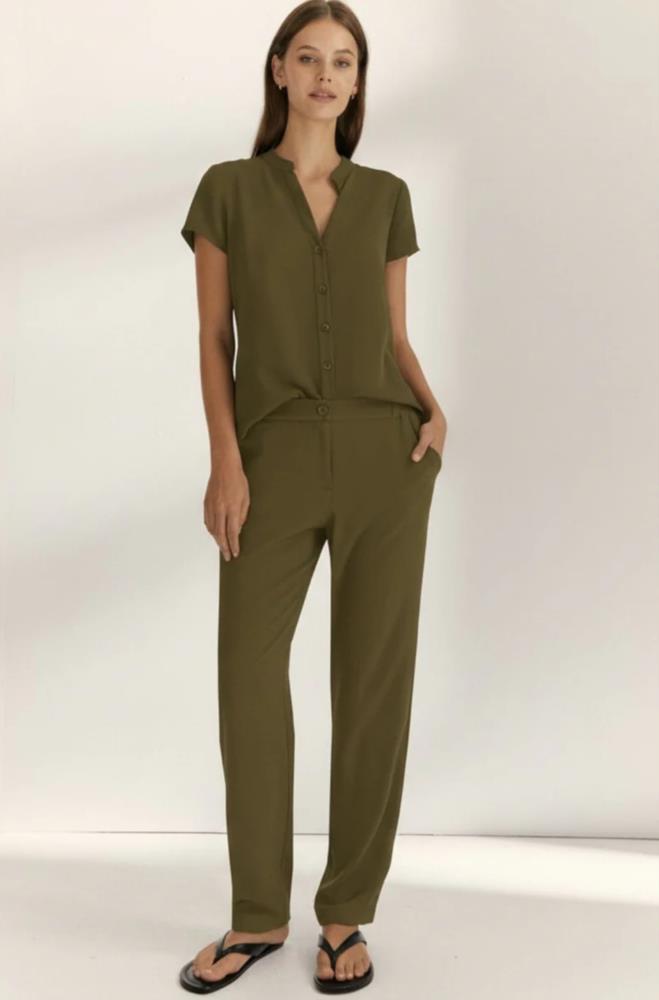 Pantalón recto Paz kaki P.T