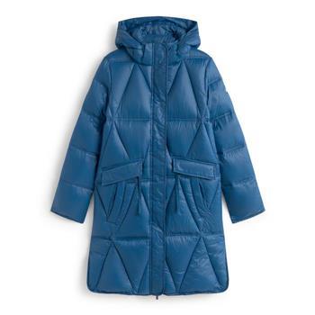 Parka acolchada capucha azul Paz Torras