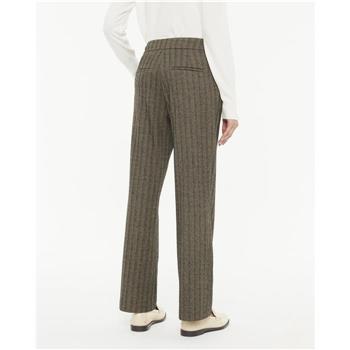 Pantalón recto punto espiga fantasía marrón Paz Torras2