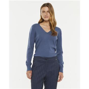 Jersey báscio pico azul Paz Torras