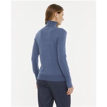 Jersey báscio cuello alto azul Paz Torras2