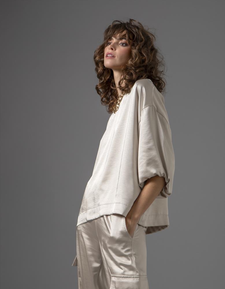 Blusa Satén marfil2