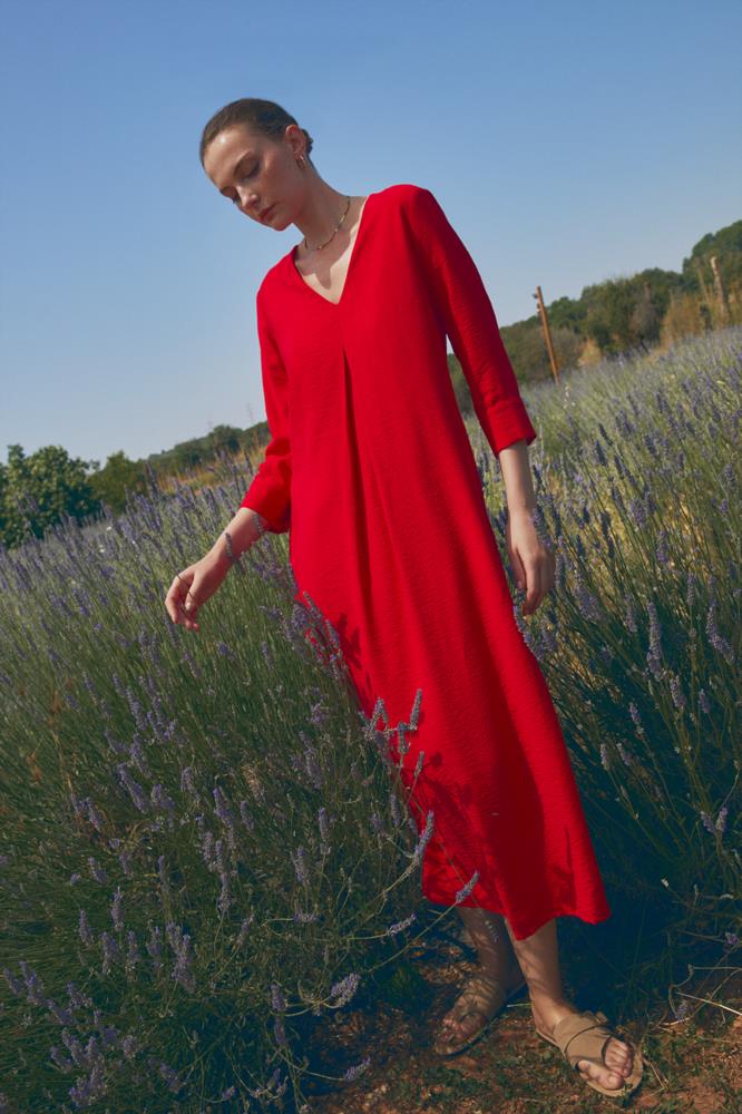 Vestido fluido rojo PT