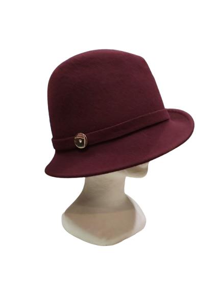 Sombrero Trilby burdeos Alessandra