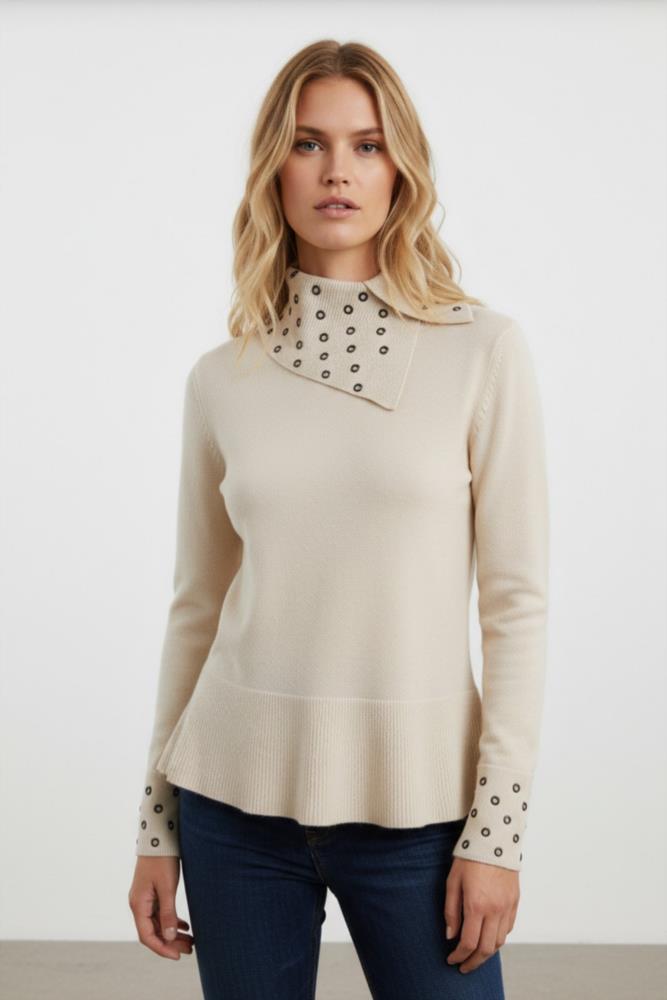 Jersey cuello Tachas crudo Être