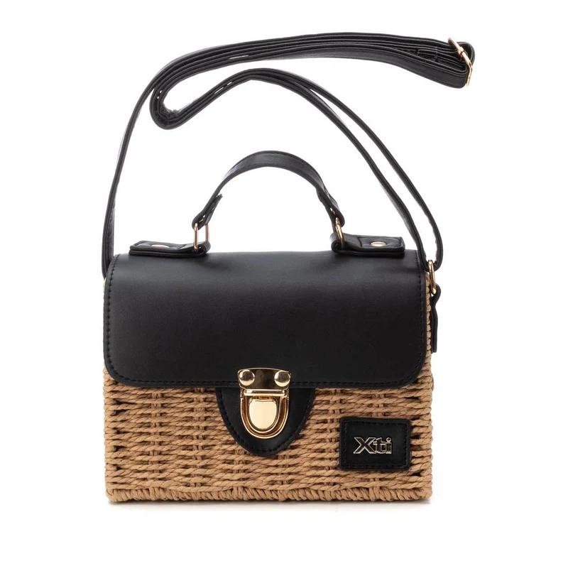 Bolso Caja rafia negro Xti2