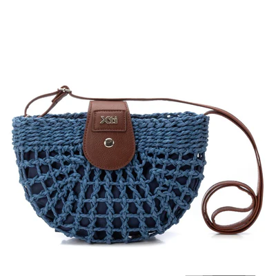 Bolso semi redondo rafia jeans Xti2