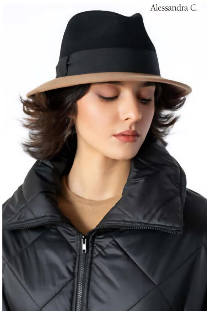 Sombrero Feltro negro Alessandra