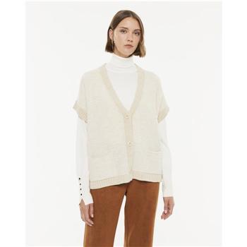 Cardigan manga corta crudo Paz Torras