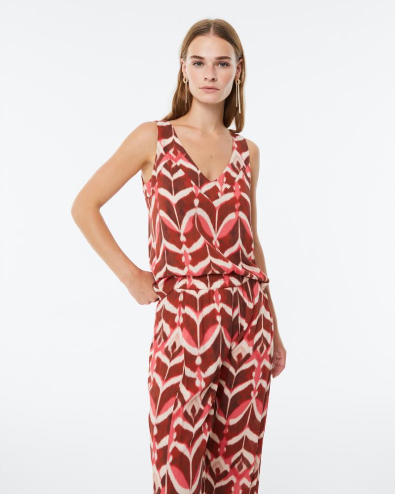 Top Tie Dye granate Paz Torras