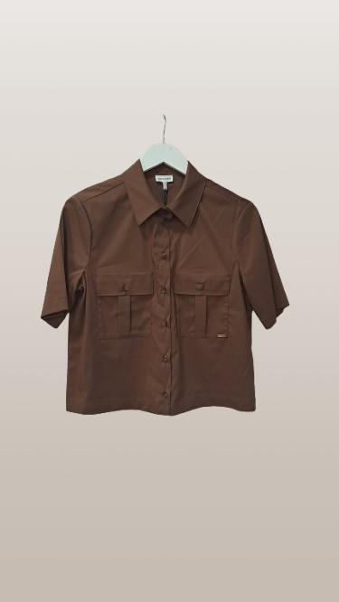 Camisa Popelín marrón  Paz Torras