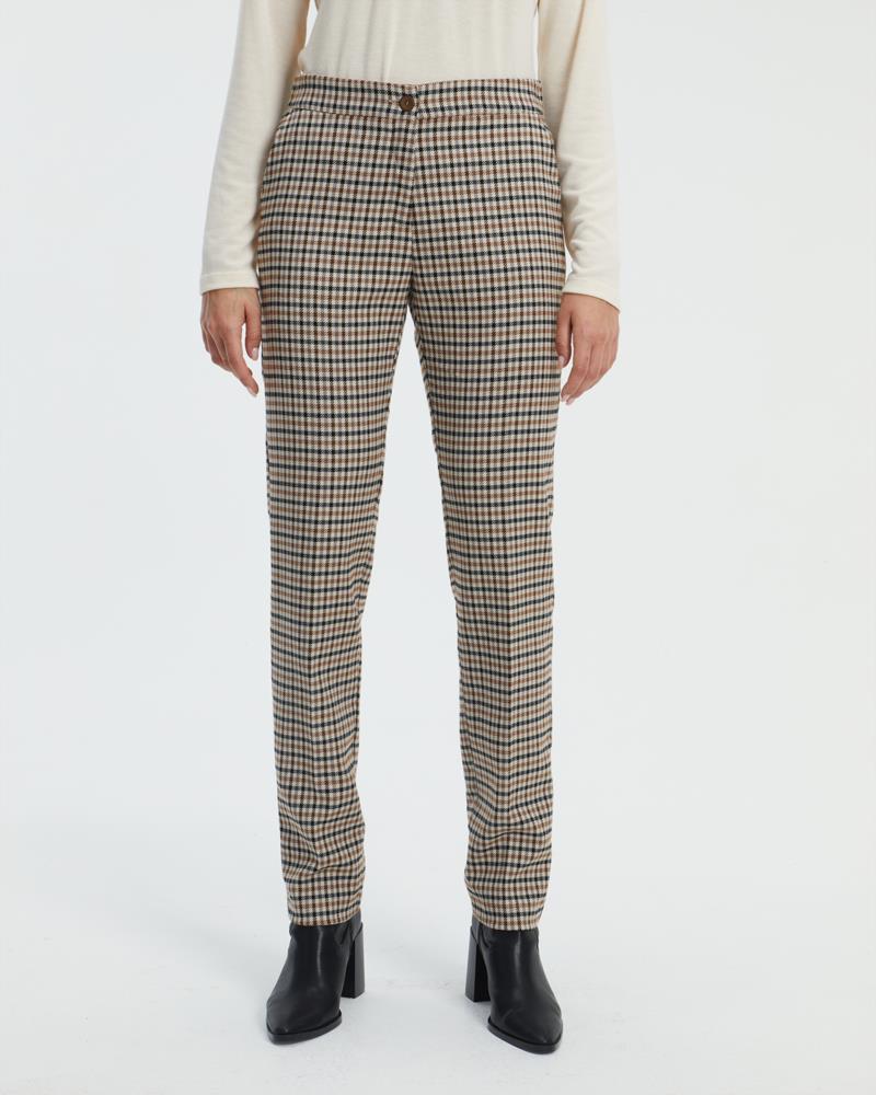 Pantalón cuadros marrón