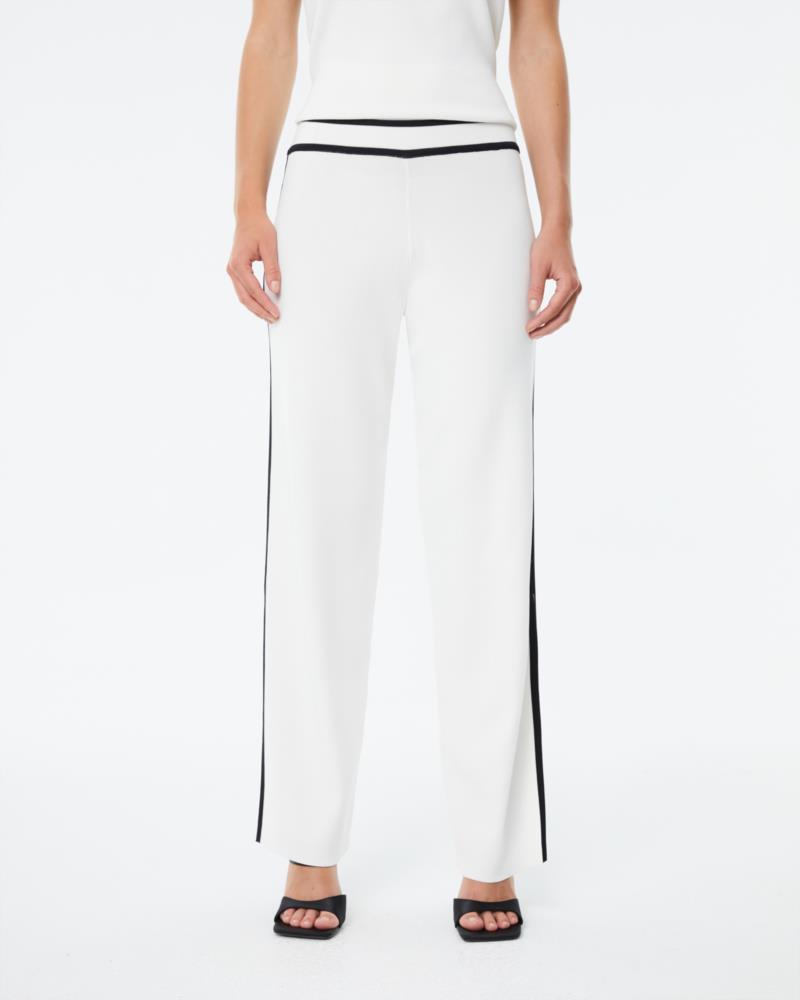 Pantalón punto bicolor blanco Paz Torras2