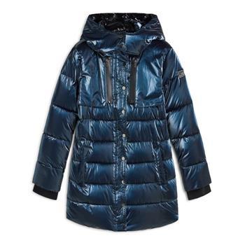 Parka metalizada azul