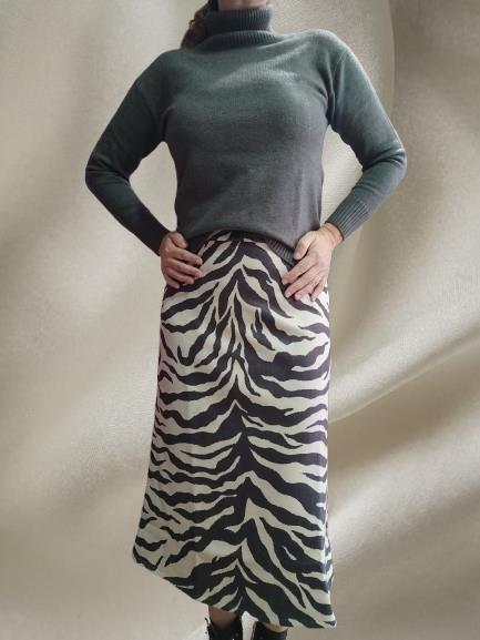 Falda midi Zebra See The Moon