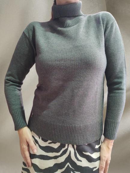 Jersey Tricot cuello vuelto gris See The Moon