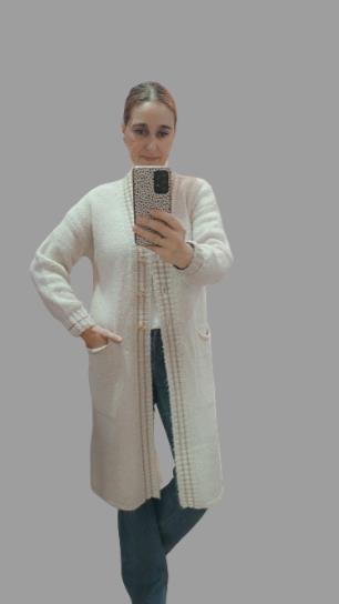 Chaqueta Flow Lamé crudo 