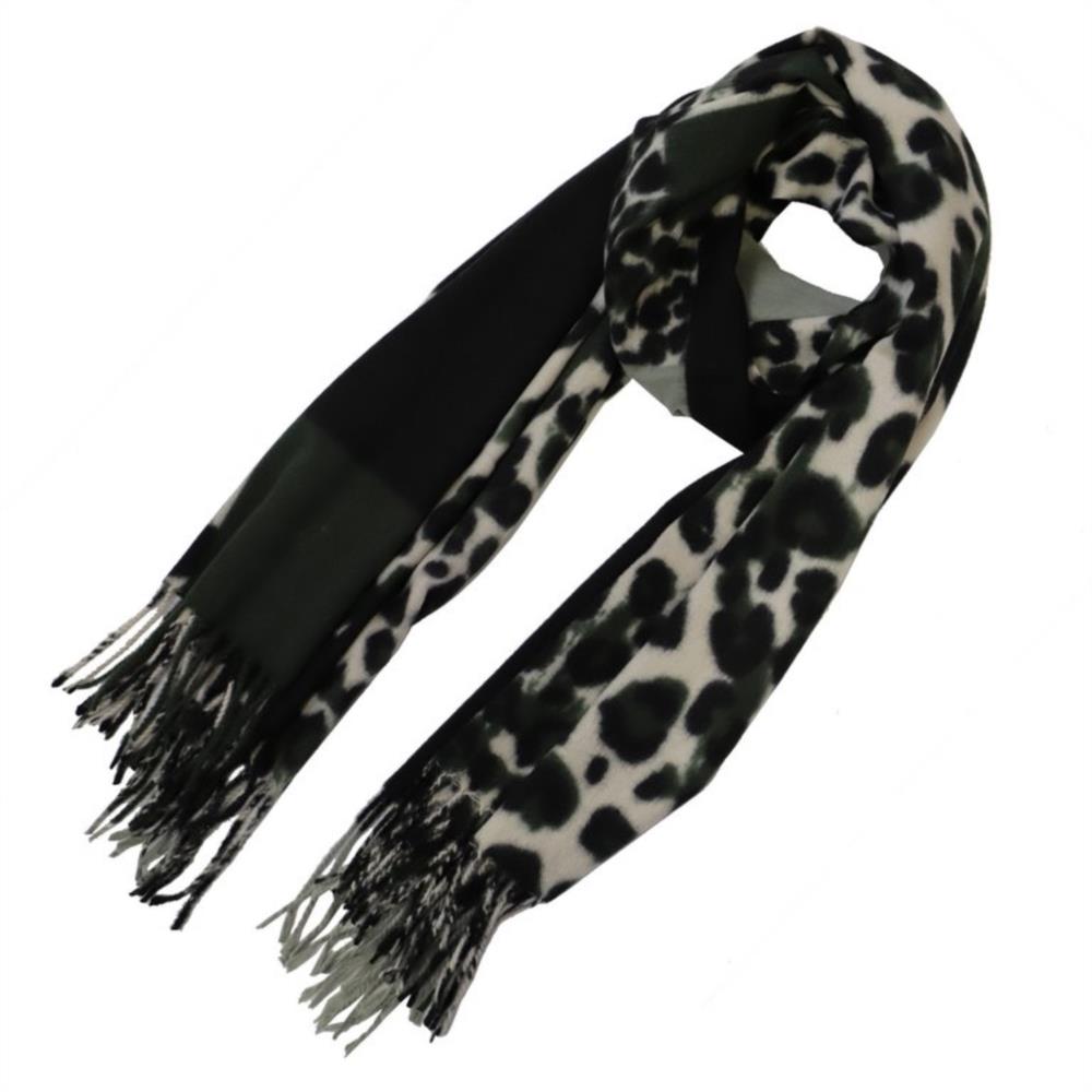 Bufanda animal print verde