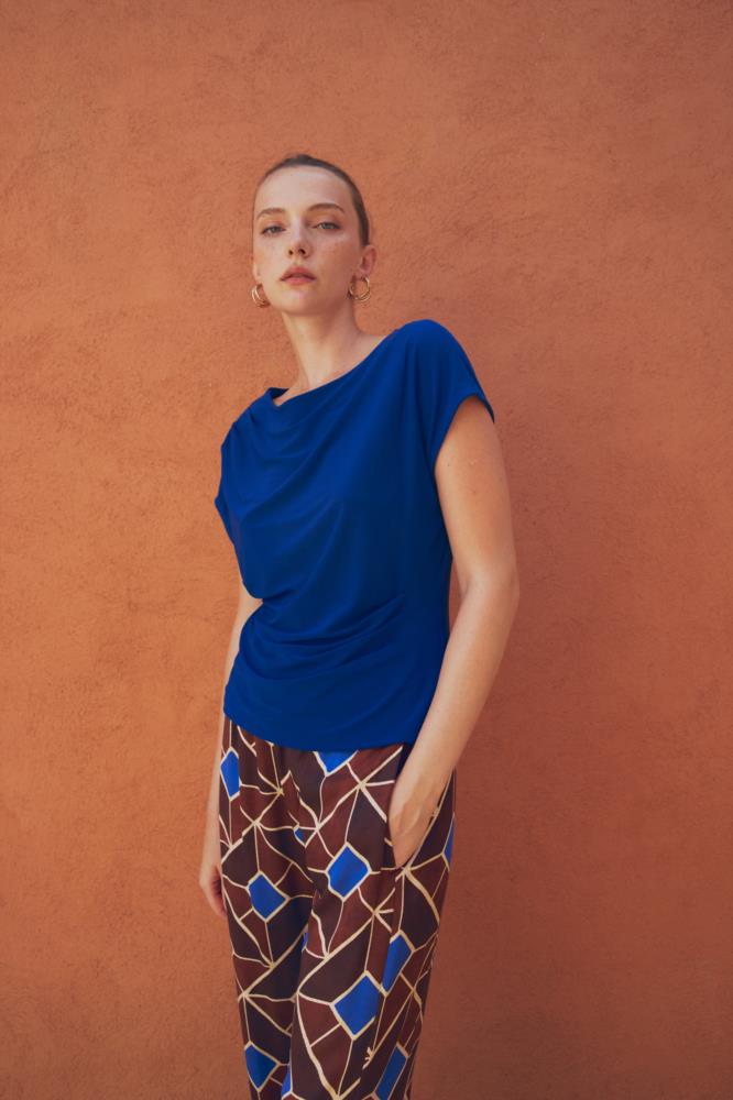 Top fruces azul Paz Torras