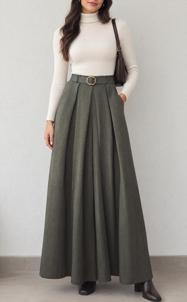 Falda pantalón Oniria verde Sense