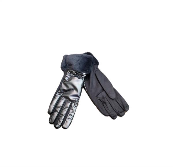 Guantes Metalizados antracita 2