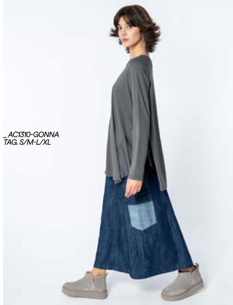 Falda Denim Alessandra 