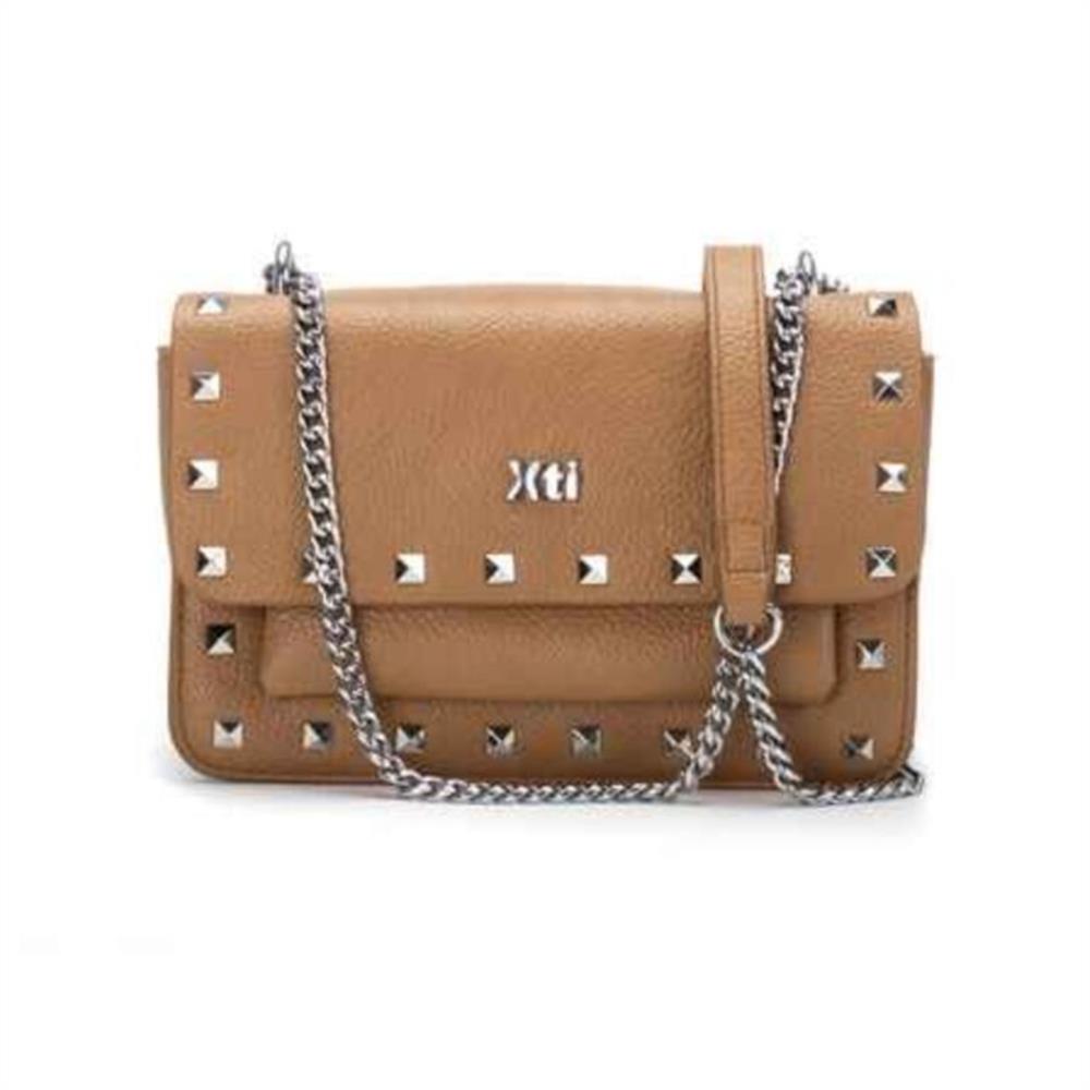 Bolso bandolera Tachas camel Xti