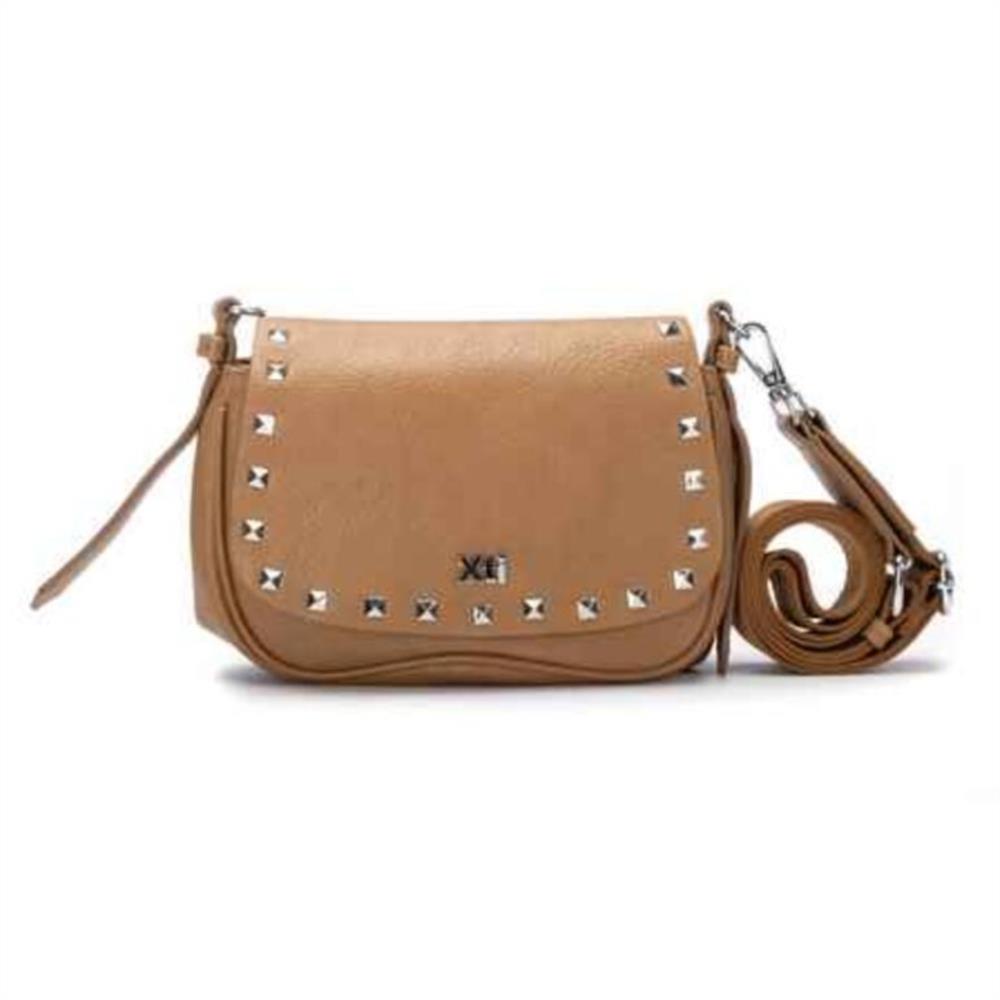 Bolso bandolera solapa Tachas camel Xti