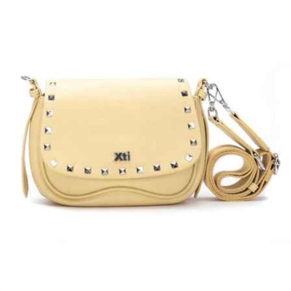 Bolso bandolera solapa Tachas amarilllo Xti