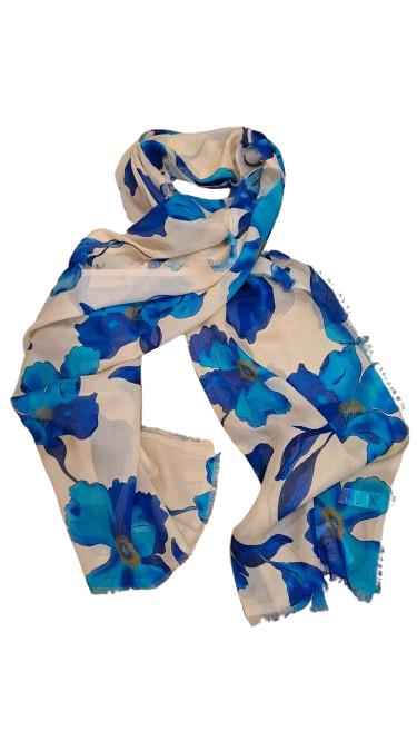 Fular Flower azul Alessandra