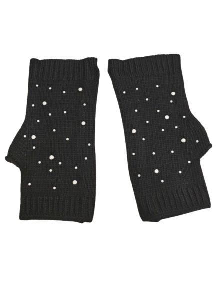 Mitones Perlas negro