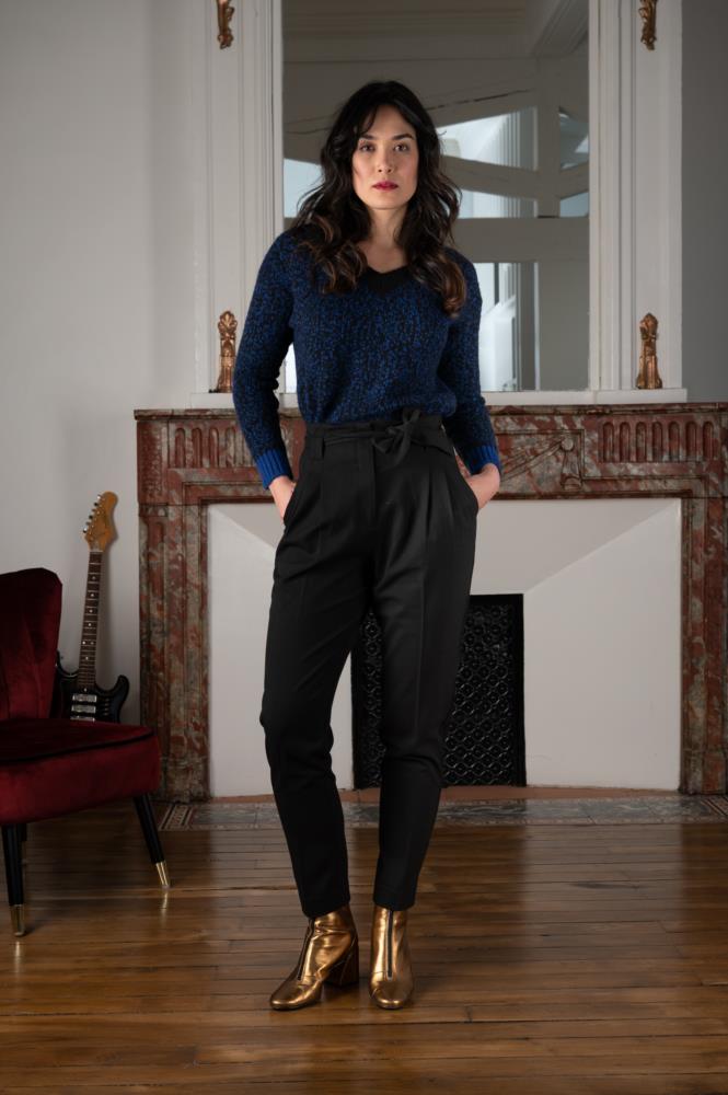 Pantalón negro lazo
